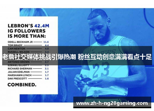 老詹社交媒体挑战引爆热潮 粉丝互动创意满满看点十足