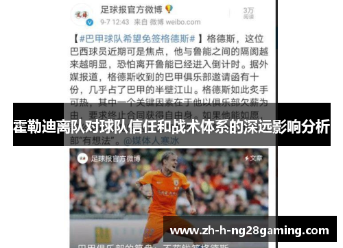 霍勒迪离队对球队信任和战术体系的深远影响分析